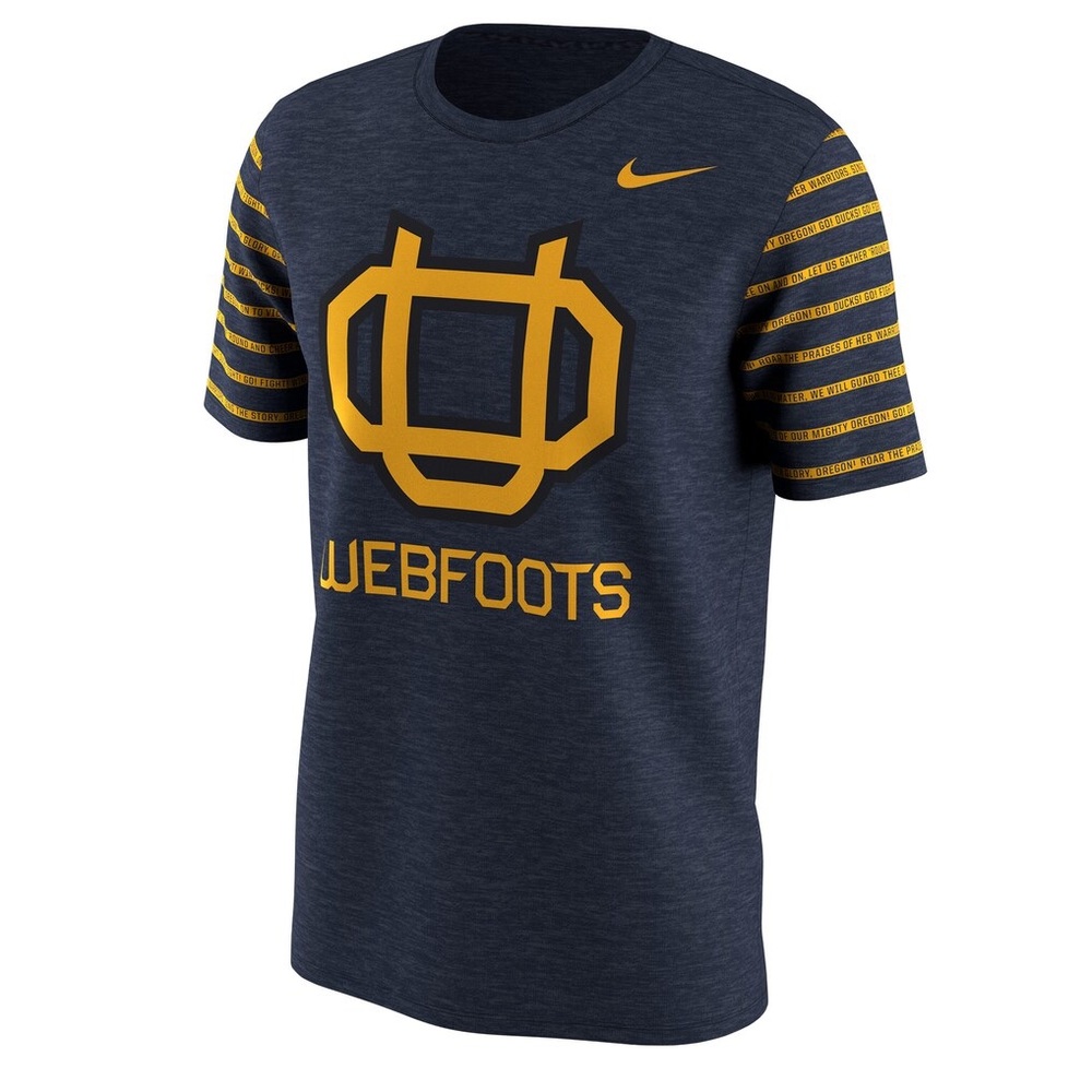 Nike Oregon "Webfoots" Tri-Blend T-Shirt Navy Size XL NEW